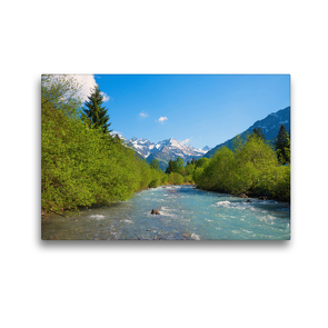 Premium Textil-Leinwand 45 x 30 cm Quer-Format An der Stillach | Wandbild, HD-Bild auf Keilrahmen, Fertigbild auf hochwertigem Vlies, Leinwanddruck von SusaZoom