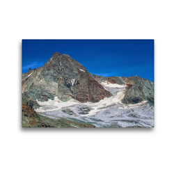 Premium Textil-Leinwand 45 x 30 cm Quer-Format Auf der blauen Wand mit Blick zum Glockner | Wandbild, HD-Bild auf Keilrahmen, Fertigbild auf hochwertigem Vlies, Leinwanddruck von Christa Kramer