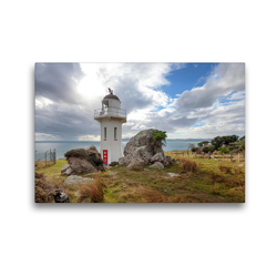 Premium Textil-Leinwand 45 x 30 cm Quer-Format Baring Head Lighthouse | Wandbild, HD-Bild auf Keilrahmen, Fertigbild auf hochwertigem Vlies, Leinwanddruck von Christian Franz Schmidt