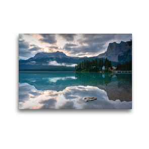 Premium Textil-Leinwand 45 x 30 cm Quer-Format Bergpanorama mit spektakulärem Sonnenaufgang in den Rocky Mountains im Yoho Nationalpark Kanadas | Wandbild, HD-Bild auf Keilrahmen, Fertigbild auf hochwertigem Vlies, Leinwanddruck von alfotokunst