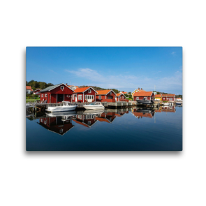 Premium Textil-Leinwand 45 x 30 cm Quer-Format Blick auf den Ort Hamburgsund in Schweden | Wandbild, HD-Bild auf Keilrahmen, Fertigbild auf hochwertigem Vlies, Leinwanddruck von Rico Ködder