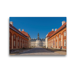 Premium Textil-Leinwand 45 x 30 cm Quer-Format Blick auf die Hubertusburg in Wermsdorf | Wandbild, HD-Bild auf Keilrahmen, Fertigbild auf hochwertigem Vlies, Leinwanddruck von N N