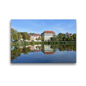 Premium Textil-Leinwand 45 x 30 cm Quer-Format Blick über den Großen Teich in der alten Residenzstadt Altenburg | Wandbild, HD-Bild auf Keilrahmen, Fertigbild auf hochwertigem Vlies, Leinwanddruck von Ulrich Senff