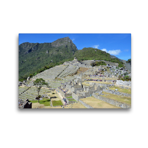 Premium Textil-Leinwand 45 x 30 cm Quer-Format Blick über die berühmte Inkastadt Machu Picchu, eines der sieben Neuen Weltwunder | Wandbild, HD-Bild auf Keilrahmen, Fertigbild auf hochwertigem Vlies, Leinwanddruck von N N