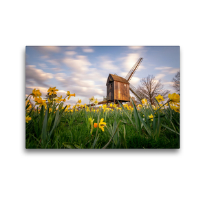 Premium Textil-Leinwand 45 x 30 cm Quer-Format Bockwindmühle Victoria Luise in Braunschweig | Wandbild, HD-Bild auf Keilrahmen, Fertigbild auf hochwertigem Vlies, Leinwanddruck von Markus Hörster