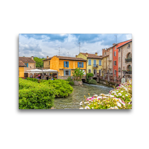 Premium Textil-Leinwand 45 x 30 cm Quer-Format Borghetto sul Mincio | Wandbild, HD-Bild auf Keilrahmen, Fertigbild auf hochwertigem Vlies, Leinwanddruck von Ursula Di Chito