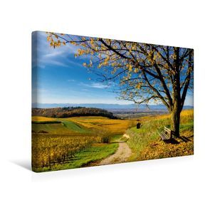 Premium Textil-Leinwand 45 x 30 cm Quer-Format Bunter Kaiserstuhl im Herbst | Wandbild, HD-Bild auf Keilrahmen, Fertigbild auf hochwertigem Vlies, Leinwanddruck von Jörg Sobottka von Sobottka,  Joerg