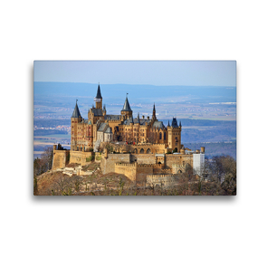 Premium Textil-Leinwand 45 x 30 cm Quer-Format Burg Hohenzoller vom Zellerhorn | Wandbild, HD-Bild auf Keilrahmen, Fertigbild auf hochwertigem Vlies, Leinwanddruck von Günther Geiger