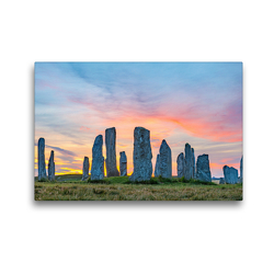 Premium Textil-Leinwand 45 x 30 cm Quer-Format Callanish Stones, Isle of Lewis, Äussere Hebriden, Schottland | Wandbild, HD-Bild auf Keilrahmen, Fertigbild auf hochwertigem Vlies, Leinwanddruck von Harald Schnitzler