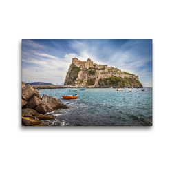 Premium Textil-Leinwand 45 x 30 cm Quer-Format Castello Aragonese auf Ischia, Italien | Wandbild, HD-Bild auf Keilrahmen, Fertigbild auf hochwertigem Vlies, Leinwanddruck von Christian Müringer