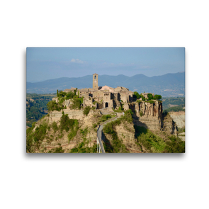 Premium Textil-Leinwand 45 x 30 cm Quer-Format Civita di Bagnoregio im Latium | Wandbild, HD-Bild auf Keilrahmen, Fertigbild auf hochwertigem Vlies, Leinwanddruck von Florian Fritz