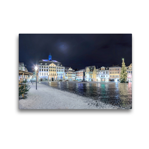 Premium Textil-Leinwand 45 x 30 cm Quer-Format Coburger Rathaus auf dem Marktplatz | Wandbild, HD-Bild auf Keilrahmen, Fertigbild auf hochwertigem Vlies, Leinwanddruck von Val Thoermer