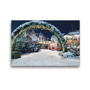 Premium Textil-Leinwand 45 x 30 cm Quer-Format Coburger Weihnachtsmarkt | Wandbild, HD-Bild auf Keilrahmen, Fertigbild auf hochwertigem Vlies, Leinwanddruck von Val Thoermer