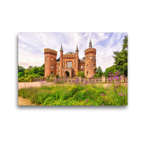 Premium Textil-Leinwand 45 x 30 cm Quer-Format Das herrliche Wasserschloss Moyland, Bedburg – Kleve | Wandbild, HD-Bild auf Keilrahmen, Fertigbild auf hochwertigem Vlies, Leinwanddruck von Bettina Hackstein