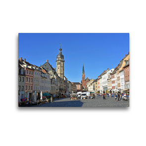 Premium Textil-Leinwand 45 x 30 cm Quer-Format Der Markt mit dem 1562 bis 1564 erbauten Rathaus und der Brüderkirche | Wandbild, HD-Bild auf Keilrahmen, Fertigbild auf hochwertigem Vlies, Leinwanddruck von Ulrich Senff