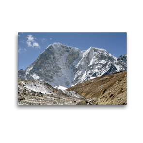 Premium Textil-Leinwand 45 x 30 cm Quer-Format Der Taboche (6502 m) zwischen Dughla und Lobuche auf 4900 m Höhe | Wandbild, HD-Bild auf Keilrahmen, Fertigbild auf hochwertigem Vlies, Leinwanddruck von Ulrich Senff