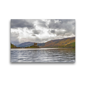 Premium Textil-Leinwand 45 x 30 cm Quer-Format Eilean Donan Castle | Wandbild, HD-Bild auf Keilrahmen, Fertigbild auf hochwertigem Vlies, Leinwanddruck von Heiko Eschrich