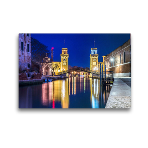 Premium Textil-Leinwand 45 x 30 cm Quer-Format Einfahrt in das Arsenale in Venedig | Wandbild, HD-Bild auf Keilrahmen, Fertigbild auf hochwertigem Vlies, Leinwanddruck von N N