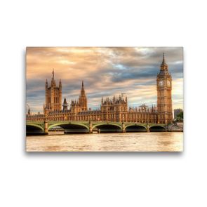 Premium Textil-Leinwand 45 x 30 cm Quer-Format England – House of Parliament | Wandbild, HD-Bild auf Keilrahmen, Fertigbild auf hochwertigem Vlies, Leinwanddruck von TJPhotography