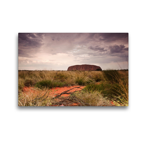 Premium Textil-Leinwand 45 x 30 cm Quer-Format Faszination Uluru | Wandbild, HD-Bild auf Keilrahmen, Fertigbild auf hochwertigem Vlies, Leinwanddruck von Luxscriptura by Wolfgang Schömig