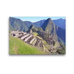 Premium Textil-Leinwand 45 x 30 cm Quer-Format Gesamtansicht der legendären Inkastadt Machu Picchu | Wandbild, HD-Bild auf Keilrahmen, Fertigbild auf hochwertigem Vlies, Leinwanddruck von Ulrich Senff