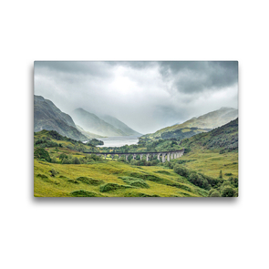 Premium Textil-Leinwand 45 x 30 cm Quer-Format Glenfinnan-Viadukt in den schottischen Highlands | Wandbild, HD-Bild auf Keilrahmen, Fertigbild auf hochwertigem Vlies, Leinwanddruck von Akrema-Photography