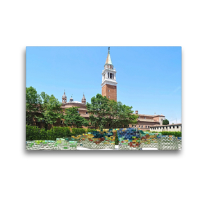 Premium Textil-Leinwand 45 x 30 cm Quer-Format Glockenturm San Giorgio Maggiore in Venedig, Italien | Wandbild, HD-Bild auf Keilrahmen, Fertigbild auf hochwertigem Vlies, Leinwanddruck von Marion Meyer © Stimmungsbilder1