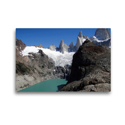 Premium Textil-Leinwand 45 x 30 cm Quer-Format Granitberg Fitz Roy/Argentinisch-chilenische Anden | Wandbild, HD-Bild auf Keilrahmen, Fertigbild auf hochwertigem Vlies, Leinwanddruck von Flori0