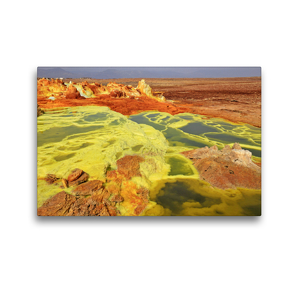 Premium Textil-Leinwand 45 x 30 cm Quer-Format heiße Salzwasserquellen, Dallol | Wandbild, HD-Bild auf Keilrahmen, Fertigbild auf hochwertigem Vlies, Leinwanddruck von Michael Herzog