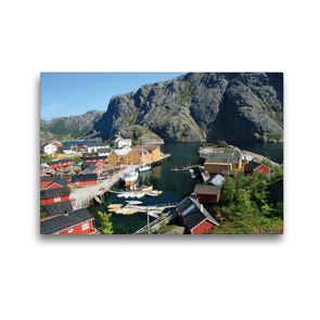 Premium Textil-Leinwand 45 x 30 cm Quer-Format Im hohen Norden Norwegens Die Lofoten | Wandbild, HD-Bild auf Keilrahmen, Fertigbild auf hochwertigem Vlies, Leinwanddruck von Liane Rönsch