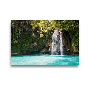 Premium Textil-Leinwand 45 x 30 cm Quer-Format KAWASAN FALLS CEBU | Wandbild, HD-Bild auf Keilrahmen, Fertigbild auf hochwertigem Vlies, Leinwanddruck von www.lets-do-this.de