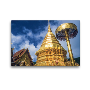 Premium Textil-Leinwand 45 x 30 cm Quer-Format Kloster Doi Suthep | Wandbild, HD-Bild auf Keilrahmen, Fertigbild auf hochwertigem Vlies, Leinwanddruck von Christian Müringer