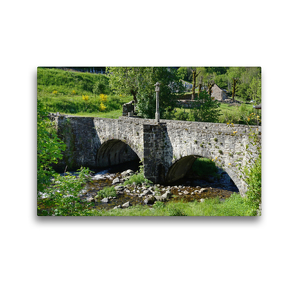 Premium Textil-Leinwand 45 x 30 cm Quer-Format Le pont des Pélerins – Saint-Chély-d’Aubrac – Dep. Aveyron | Wandbild, HD-Bild auf Keilrahmen, Fertigbild auf hochwertigem Vlies, Leinwanddruck von Flori0