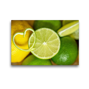 Premium Textil-Leinwand 45 x 30 cm Quer-Format Lemons | Wandbild, HD-Bild auf Keilrahmen, Fertigbild auf hochwertigem Vlies, Leinwanddruck von Linda Geisdorf