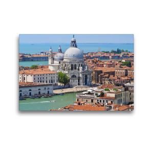 Premium Textil-Leinwand 45 x 30 cm Quer-Format Luftaufnahme von Santa Maria della Salute in Venedig | Wandbild, HD-Bild auf Keilrahmen, Fertigbild auf hochwertigem Vlies, Leinwanddruck von Marion Meyer © Stimmungsbilder1