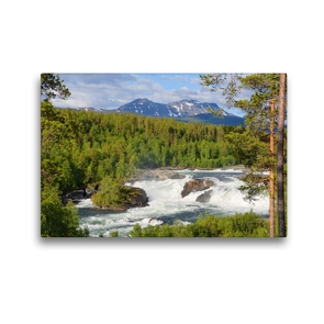 Premium Textil-Leinwand 45 x 30 cm Quer-Format Malselvfossen | Wandbild, HD-Bild auf Keilrahmen, Fertigbild auf hochwertigem Vlies, Leinwanddruck von Gisela Scheffbuch