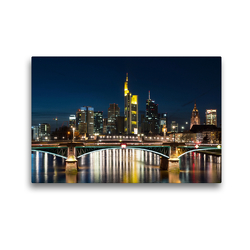 Premium Textil-Leinwand 45 x 30 cm Quer-Format Manhattan, Framkfurt a. M. | Wandbild, HD-Bild auf Keilrahmen, Fertigbild auf hochwertigem Vlies, Leinwanddruck von Tom van Dutch