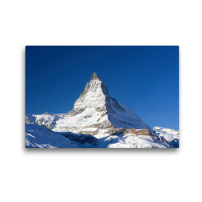 Premium Textil-Leinwand 45 x 30 cm Quer-Format Matterhorn 4478 m in den Walliser Alpen | Wandbild, HD-Bild auf Keilrahmen, Fertigbild auf hochwertigem Vlies, Leinwanddruck von Andreas Riedmiller