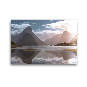 Premium Textil-Leinwand 45 x 30 cm Quer-Format Milford Sound | Wandbild, HD-Bild auf Keilrahmen, Fertigbild auf hochwertigem Vlies, Leinwanddruck von Alexander Höntschel