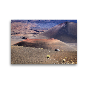 Premium Textil-Leinwand 45 x 30 cm Quer-Format Mondlandschaft im Haleakala | Wandbild, HD-Bild auf Keilrahmen, Fertigbild auf hochwertigem Vlies, Leinwanddruck von Florian Krauss