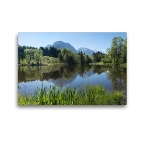Premium Textil-Leinwand 45 x 30 cm Quer-Format Moorsee Oberstdorf | Wandbild, HD-Bild auf Keilrahmen, Fertigbild auf hochwertigem Vlies, Leinwanddruck von SusaZoom