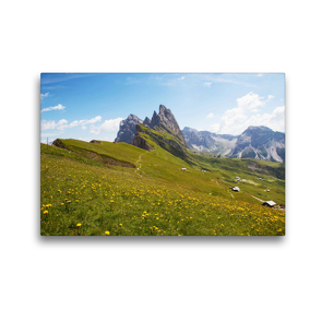 Premium Textil-Leinwand 45 x 30 cm Quer-Format Naturpark Puez-Geisler | Wandbild, HD-Bild auf Keilrahmen, Fertigbild auf hochwertigem Vlies, Leinwanddruck von Rudolf Brandstätter