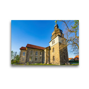 Premium Textil-Leinwand 45 x 30 cm Quer-Format Nicolaikirche | Wandbild, HD-Bild auf Keilrahmen, Fertigbild auf hochwertigem Vlies, Leinwanddruck von Dirk Meutzner