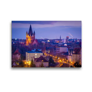 Premium Textil-Leinwand 45 x 30 cm Quer-Format Pauluskirche in Halle-Saale | Wandbild, HD-Bild auf Keilrahmen, Fertigbild auf hochwertigem Vlies, Leinwanddruck von Martin Wasilewski