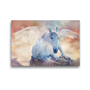 Premium Textil-Leinwand 45 x 30 cm Quer-Format Pegasus – Pferd der Dichter und Helden | Wandbild, HD-Bild auf Keilrahmen, Fertigbild auf hochwertigem Vlies, Leinwanddruck von Liselotte Brunner-Klaus