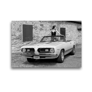 Premium Textil-Leinwand 45 x 30 cm Quer-Format Plymouth Barracuda Bj 1967 | Wandbild, HD-Bild auf Keilrahmen, Fertigbild auf hochwertigem Vlies, Leinwanddruck von Detlef Kolbe Dex-Photography