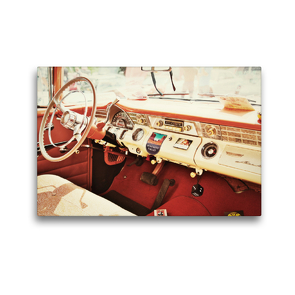 Premium Textil-Leinwand 45 x 30 cm Quer-Format Pontiac Cockpit, Nostalgisch und Klassisch | Wandbild, HD-Bild auf Keilrahmen, Fertigbild auf hochwertigem Vlies, Leinwanddruck von Holger Gräbner