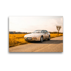 Premium Textil-Leinwand 45 x 30 cm Quer-Format Porsche 944 S2 in herbstlicher Landschaft | Wandbild, HD-Bild auf Keilrahmen, Fertigbild auf hochwertigem Vlies, Leinwanddruck von Björn Reiss