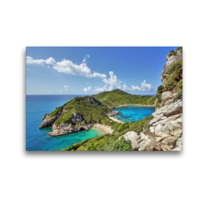 Premium Textil-Leinwand 45 x 30 cm Quer-Format Porto Timoni die Zwillingsbucht | Wandbild, HD-Bild auf Keilrahmen, Fertigbild auf hochwertigem Vlies, Leinwanddruck von Martina Fornal