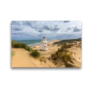 Premium Textil-Leinwand 45 x 30 cm Quer-Format Pouto Point Lighthouse | Wandbild, HD-Bild auf Keilrahmen, Fertigbild auf hochwertigem Vlies, Leinwanddruck von Christian Franz Schmidt